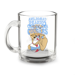 Carolina Cougars Glass Beer Mug 10 Ounce ABA Basketball Team Collectible Drinkware