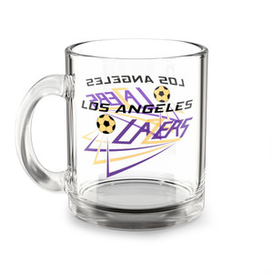 Los Angeles Lazers Glass Mug 10 Ounce MISL Soccer Team Collectible Drinkware