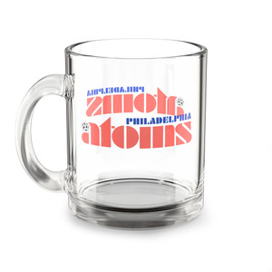 Philadelphia Atoms Glass Beer Mug 10 Ounce Capacity NASL Soccer Team Collectible Drinkware