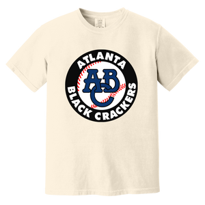 Atlanta Black Crackers T-shirt Heavyweight Negro Leagues Baseball Team Fan Apparel Tee color Ivory