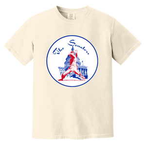 Washington Senators T-shirt Heavyweight Major League Baseball Team Fan Apparel Tee color Ivory