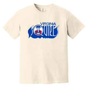 Virginia Squires T-shirt Heavyweight ABA Basketball Team Fan Apparel Tee color Ivory