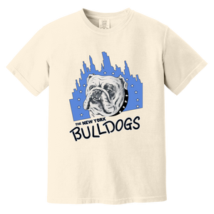 New York Bulldogs T-shirt Heavyweight NFL Football Team Fan Apparel Tee color Ivory