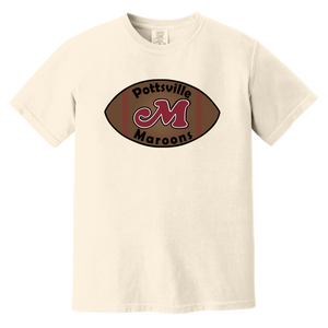 Pottsville Maroons T-shirt Heavyweight NFL Football Team Fan Apparel Tee color Ivory