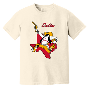 Dallas Texans T-shirt Heavyweight NFL Football Team Fan Apparel Tee color Ivory