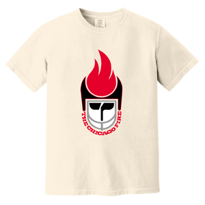 Chicago Fire T-shirt Heavyweight WFL Football Team Fan Apparel Tee color Ivory