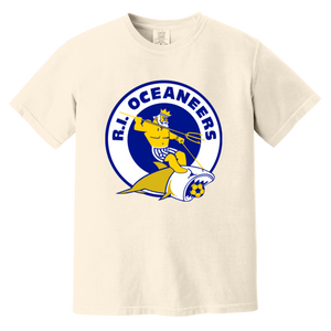 Rhode Island Oceaneers T-shirt Heavyweight ASL Soccer Team Fan Apparel Tee color Ivory