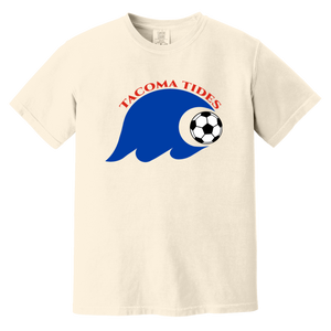 Tacoma Tides T-shirt Heavyweight ASL Soccer Team Fan Apparel Tee color Ivory