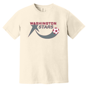 Washington Stars T-shirt Heavyweight ASL Soccer Team Fan Apparel Tee color Ivory