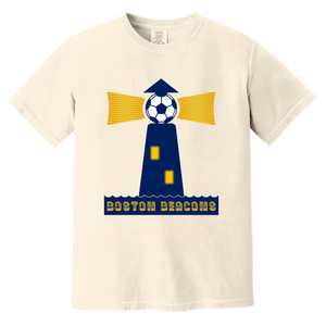 Boston Beacons T-shirt Heavyweight NASL Soccer Team Fan Apparel Tee color Ivory