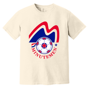 Boston Minutemen T-shirt Heavyweight NASL Soccer Team Fan Apparel Tee color Ivory