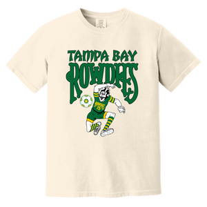 Tampa Bay Rowdies T-shirt Heavyweight NASL Soccer Team Fan Apparel Tee color Ivory