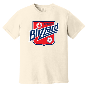 Toronto Blizzard T-shirt Heavyweight NASL Soccer Team Fan Apparel Tee color Ivory