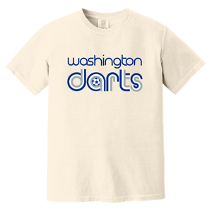 Washington Darts T-shirt Heavyweight NASL Soccer Team Fan Apparel Tee color Ivory