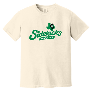 Dallas Sidekicks T-shirt Heavyweight MISL Soccer Team Fan Apparel Tee color Ivory