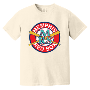 Memphis Red Sox T-shirt Heavyweight Negro Leagues Baseball Team Fan Apparel Tee color Ivory