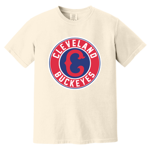 Cleveland Buckeyes T-shirt Heavyweight Negro Leagues Baseball Team Fan Apparel Tee color Ivory