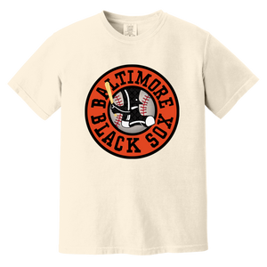 Baltimore Black Sox T-shirt Heavyweight Negro Leagues Baseball Team Fan Apparel Tee color Ivory