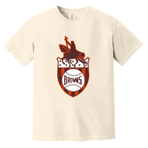 St. Louis Browns T-shirt Heavyweight Major League Baseball Team Fan Apparel Tee color Ivory