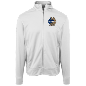 Minnesota Muskies Full Zip Fleece Jacket ABA Basketball Team Fan Apparel color White