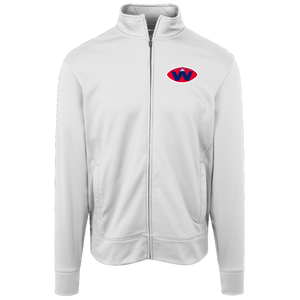 Washington Ambassadors Full Zip Fleece Jacket WFL Football Team Fan Apparel color White
