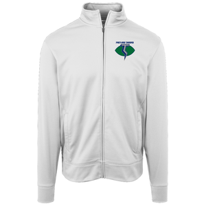 Portland Thunder Full Zip Fleece Jacket WFL Football Team Fan Apparel color White