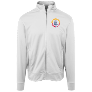 New England Tea Men Full Zip Fleece Jacket NASL Soccer Team Fan Apparel color White