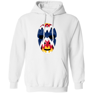 Colorado Rockies NHL Doug Favell Goalie Mask Hoodie Pullover color White