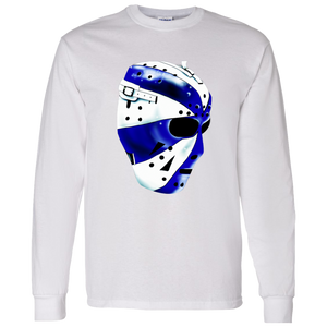Toronto Maple Leafs NHL Dunc Wilson Goalie Mask Long Sleeve Shirt color White
