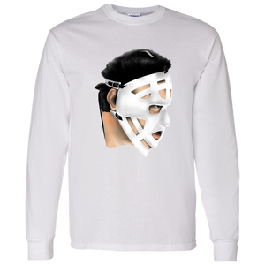Chicago Blackhawks NHL Tony Esposito Goalie Mask Long Sleeve Shirt color White