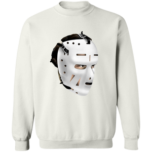 Boston Goalie Mask Sweatshirt Crewneck Pullover color White