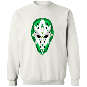Minnesota North Stars NHL Don Edwards Goalie Mask Sweatshirt Crewneck Pullover color White