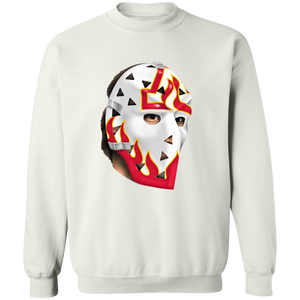 Atlanta Flames NHL Phil Myre Goalie Mask Sweatshirt Crewneck Pullover color White