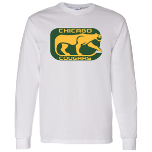 Chicago Cougars WHA Hockey Long Sleeve Shirt in White