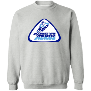 Houston Aeros WHA Hockey Sweatshirt Crewneck Pullover in sport grey