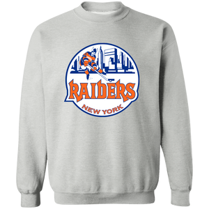 New York Raiders WHA Hockey Sweatshirt Crewneck Pullover in sport grey