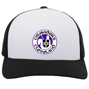 Cleveland Crusaders WHA Hockey Team Snapback Trucker Cap in White/Black