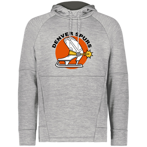 Denver Spurs WHA Hockey Fleece Performance Hoodie in Athletic Grey