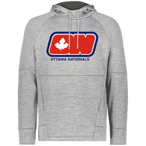 Ottawa Nationals WHA Hockey Fleece Performance Hoodie in Athletic Grey