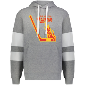 Philadelphia Blazers WHA Hockey Athletic Fleece Hoodie in Charcoal Heather/White