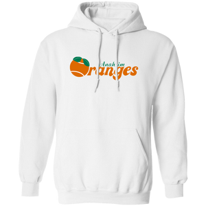 Retro Anaheim Oranges pullover hoodie featuring vintage WTT tennis team logo in white