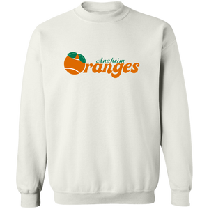 Retro Anaheim Oranges pullover crewneck sweatshirt vintage WTT tennis team logo in white