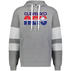 Cleveland Nets WTT Tennis Athletic Fleece Hoodie in Charcoal Heather/White
