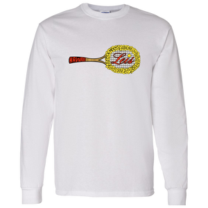 Vintage-style Hawaii Leis WTT long sleeve T-shirt with retro 1970s tennis team logo graphic in white