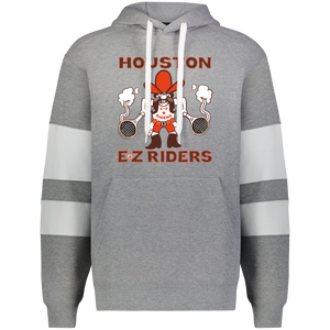 Houston E-Z Riders WTT Tennis Athletic Fleece Hoodie in Charcoal Heather/White