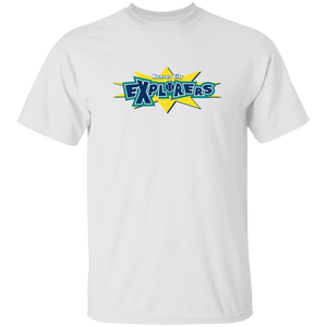 Vintage-style Kansas City Explorers WTT T-shirt with retro 1970s team logo graphic in white