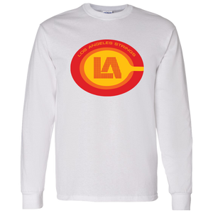 Retro Los Angeles Strings long sleeve shirt featuring vintage WTT tennis team logo in White