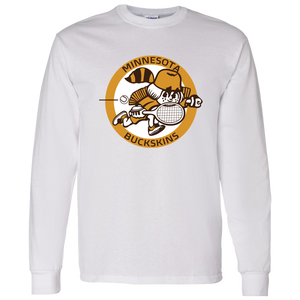 Retro Minnesota Buckskins long sleeve shirt featuring vintage WTT tennis team logo in white