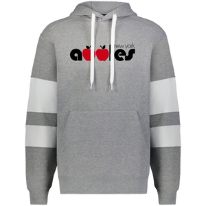 New York Apples WTT Tennis Athletic Fleece Hoodie in Charcoal Heather/White