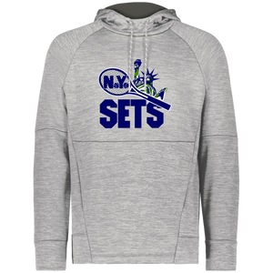 New York Sets WTT Tennis Performance Fleece Hoodie in Athletic Grey